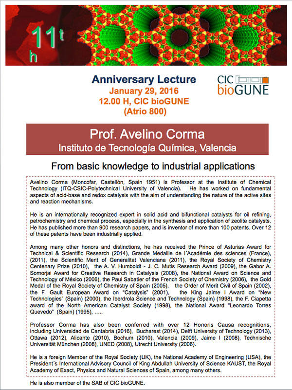 CIC bioGUNE 11th anniversary-lecture